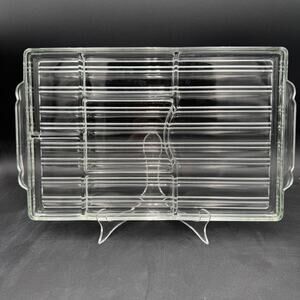 Vintage Sunbeam Glass Divided Hostess Tray Charcutterie Hors De Vours 16"